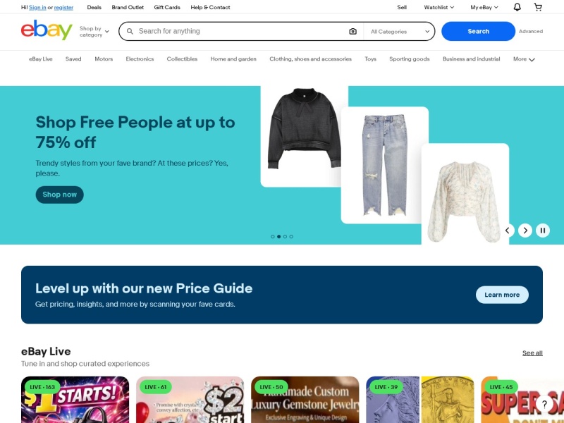 eBay 首页预览